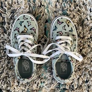 Vans Kids Sneakers with Butterfly Print - Mint Green